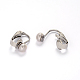Boucles d'oreilles clips à vis en 304 acier inoxydable avec perles d'eau douce EJEW-M188-03P-1