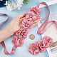 Polyester Waist Chain Belts and Headbands with Imitation Pearl DIY-WH0308-150B-3