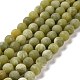 Round Frosted Natural TaiWan Jade Bead Strands G-M248-10mm-02-2