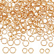 Beebeecraft 1 scatola 300 pezzi 3 dimensioni anelli di salto aperti ottone placcato oro 18k anello singolo piccolo cerchio cornici collegamenti della catena chiave connettori anelli per il braccialetto collana creazione di gioielli KK-BBC0008-74-1