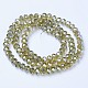 Chapelets de perles en verre électroplaqué EGLA-A034-T4mm-A01-2