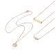 3 pièces 3 style perle naturelle & arbre de vie & pendentif coeur ensemble de colliers NJEW-JN04005-1