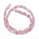 Chapelets de perles en verre de quartz de cerise G-F631-C06-2