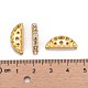 中東ラインストーン  7のPCクリアラインストーンビーズ  真鍮  金色  ニッケルフリー  サイズ：幅さ約7mm  長さ19mm  厚さ3mm  穴：1.2mm  3の穴 RSB024NF-3-4