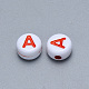 Perline di lettere con foro orizzontale acrilico artigianale SACR-S201-11A-2