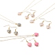Boucles d'oreilles pendantes et colliers pendentifs en pierres précieuses naturelles mélangées ensembles de bijoux SJEW-JS01195-1