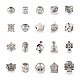 Kissitty 40 Stück 20 Stil Zinklegierung europäische Perlen FIND-KS0001-20-2