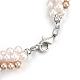 Round Glass Pearl Beaded Necklaces NJEW-K077-11B-3