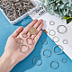 SUPERFINDINGS 192Pcs 4 Style Iron Split Key Rings IFIN-FH0001-53-3