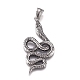Fashionable Retro Halloween Jewelry 304 Stainless Steel Snake Pendants X-STAS-L017-105-1