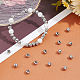 DICOSMETIC 80Pcs Round Twill Beads Stainless Steel Beads Rondelle Beads Metal Spacer Beads Round Beads Loose Beads for DIY Bracelet Jewelry Making Hole: 1.5mm STAS-DC0008-35-3