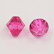 Faceted Bicone Transparent Acrylic Beads DBb14MM015-1