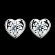 Exquisite 925 Sterling Silver Cubic Zirconia Stud Earrings EJEW-BB20047-8