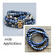 Yilisi 3 Strands 3 Style Natural Blue Spot Jasper Beads Strands G-YS0001-03-6