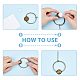 Superfindings kit para hacer pulseras de eslabones redondos planos con cúpula en blanco diy DIY-FH0005-75-5