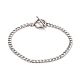 304 bracelets chaîne en acier inoxydable pour femme ou homme BJEW-A039-04P-1