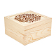 Ahadermaker boîte en bois non finie creuse motif de bon augure boîte en bois boîte en bois avec fenêtre visuelle boîte en bois de platane pour réception de mariage anniversaire baby shower party boîte décorative CON-WH0076-57C-1