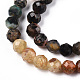 Naturelles et synthétiques mélangées perles de pierres précieuses brins G-D080-A01-01-04-3