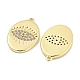 Латунные микропаве прозрачные подвески с фианитом KK-S386-10G-2