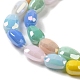 Chapelets de perles en verre électroplaqué GLAA-Q098-C01-01-3