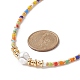 Colliers de perles de rocaille en verre et de perles d'imitation en plastique pour femmes NJEW-JN04211-2