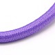 女の子のヘアアクセサリー  ナイロン糸弾性繊維ヘアゴム  ポニーテールホルダー  紫色のメディア  44mm OHAR-J022-11-2