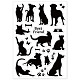 Globleland Katze Hunde Silhouetten klare Stempel für DIY Scrapbooking Tiere Haustier Silikon klare Stempelsiegel für Kartenherstellung Fotoalbum Tagebuch Heimdekoration DIY-WH0167-57-0535-8