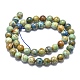 Brins de perles de chrysocolle et de lapis-lazuli lisses naturelles G-M353-A02-8mm-2