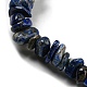Natural Lapis Lazuli Chip Beaded Stretch Bracelet G-H294-01B-03A-2