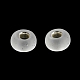 Perline di vetro foderate in argento smerigliato GLAA-Q096-02E-2