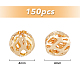 Hobbiesay 150pcs perles creuses en laiton KK-HY0001-69-2
