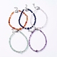 Natur gemischte Edelstein Perlen Armbänder BJEW-JB05055-1