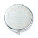 (defekter Ausverkauf: Alphabet Druckfehler) Edelstahlsockel tragbare Make-up-Kompaktspiegel STAS-XCP0001-36-2