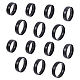 Universale Set di anelli a fascia semplici in acciaio inossidabile da 21 pz 7 misura 304 RJEW-UN0002-86B-1