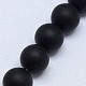 Chapelets de perles perles en agate noire naturelle G-D543-16mm-1