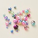 Cuentas de perlas de imitación acrílica arcoiris OACR-YW0001-05-7