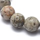 Bracelets extensibles en perles de maifanite / maifan X-BJEW-K212-B-044-3