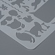 Пластиковые многоразовые шаблоны трафаретов для рисования DIY-F018-B22-5