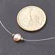 Natural Pearl Pendant Necklace with Nylon Wire for Women NJEW-JN03829-7