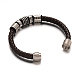 Unisex Braided Leather Cord Bracelets BJEW-L542-05-2