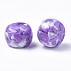 樹脂ビーズ  天然石風チップスタイル  ロンデル  青紫色  15x11mm  穴：2.5mm RESI-T024-20D-2