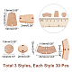 CHGCRAFT 90Pcs 3 Style Wood Blank Connector Charms Flat Round Wood Blanks Trapezoid Wood Stud Connector Charms for Earring Necklace Jewellery Makiing DIY-CA0004-66-2