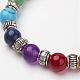 Natural & Synthetic Gemstone Beaded Stretch Bracelets BJEW-P065-02-2