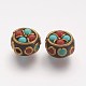 Perles de style tibétain manuelles TIBEB-F064-01-2