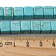 Teñidos abalorios turquesas sintéticas hebras G-G075-B02-02-5