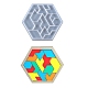 Stampi in silicone per puzzle tangram esagonale DIY-I046-09-1