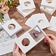 NBEADS 30 Pcs Square Cardboard Gift Boxes with Hollow Window CON-WH0003-31B-01-3