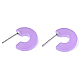 Полупрозрачные серьги-кольца из ацетата (смолы) X-KY-T040-A60-01-2