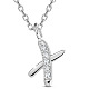 SHEGRACE Rhodium Plated 925 Sterling Silver Initial Pendant Necklaces JN920A-1