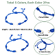 Sunnyclue 10 Stück 5 Farben verstellbare geflochtene Nylonschnur-Gliederarmbandherstellung AJEW-SC0002-18-2